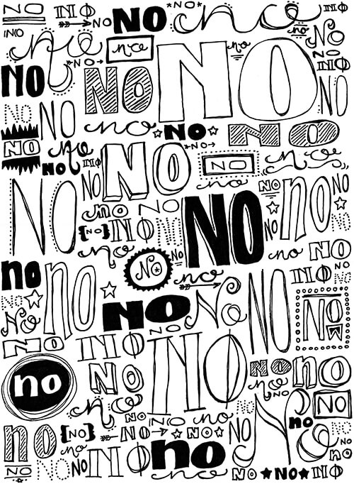 &ldquo;100 No&rdquo; illustration.