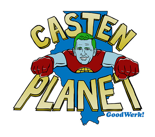 Sticker illustrated for Representative Sean Casten.