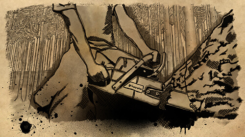 Logger illustration created for my &ldquo;Forest for the Trees&rdquo; project title sequence.