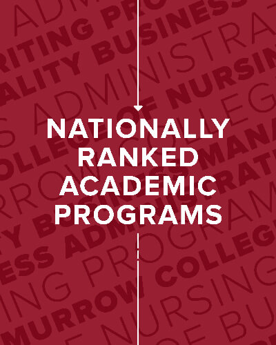 Sample of one of the infographic panels that I designed and then animated for the State of the University address.