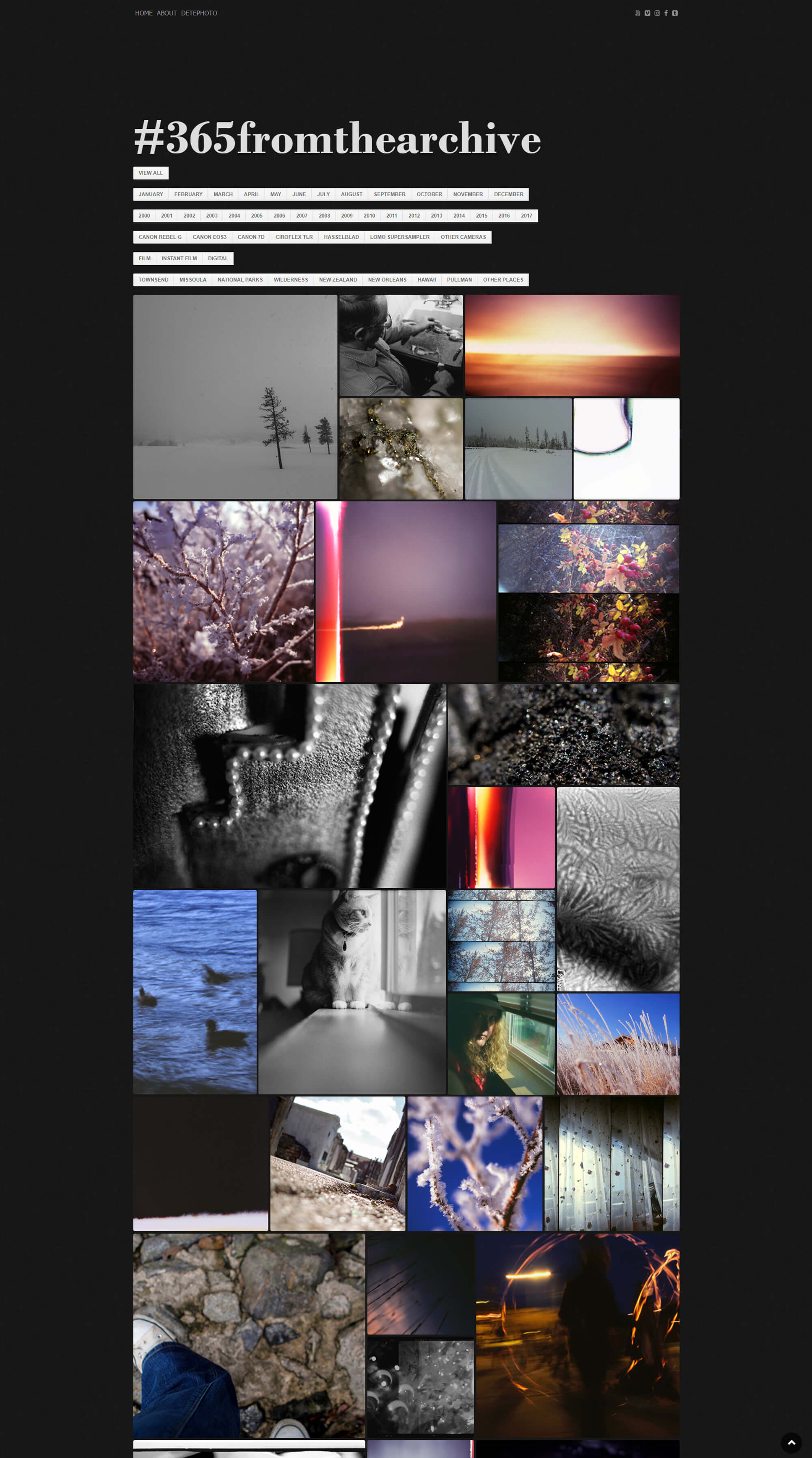 Screen grab from the #365fromthearchive website.