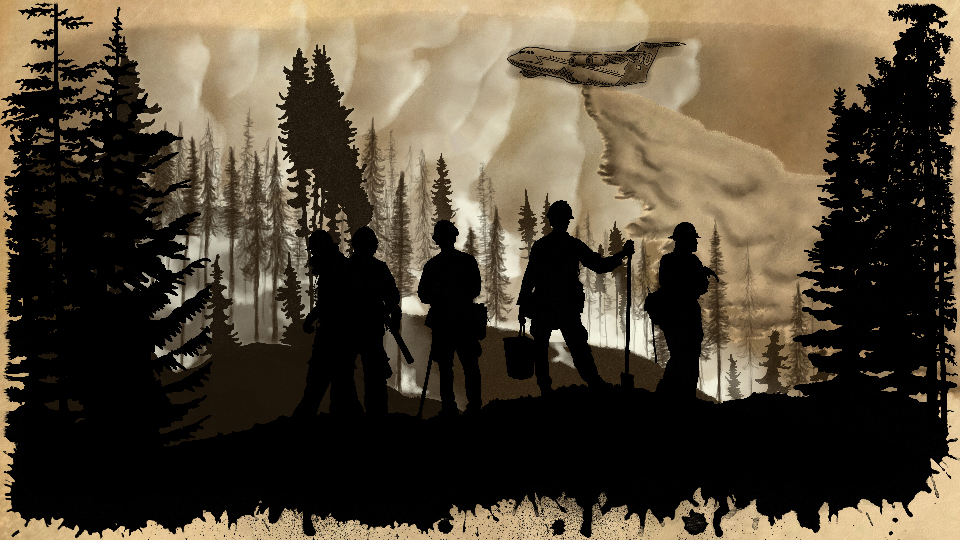Still image from the Forest for the Trees title sequence that I illustrated and animated.